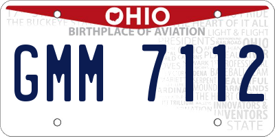 OH license plate GMM7112