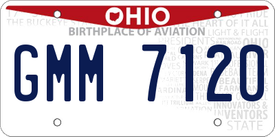 OH license plate GMM7120