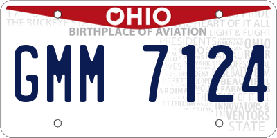 OH license plate GMM7124