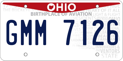 OH license plate GMM7126