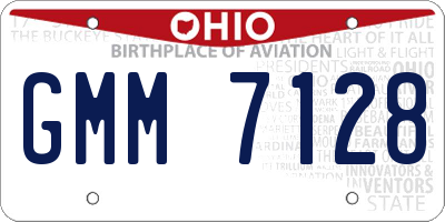 OH license plate GMM7128