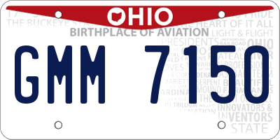 OH license plate GMM7150