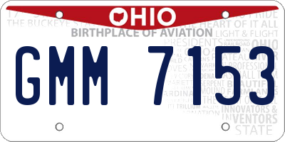 OH license plate GMM7153