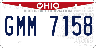 OH license plate GMM7158