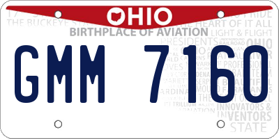 OH license plate GMM7160