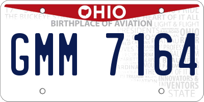 OH license plate GMM7164