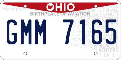 OH license plate GMM7165