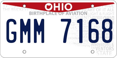OH license plate GMM7168