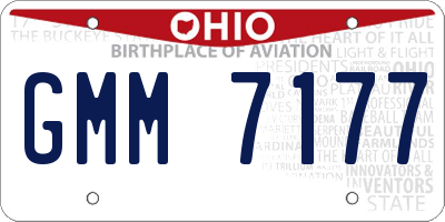 OH license plate GMM7177