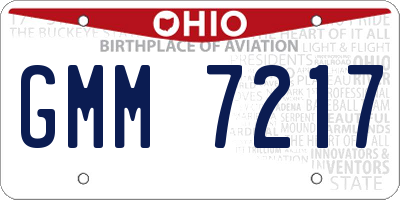 OH license plate GMM7217