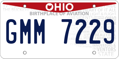 OH license plate GMM7229