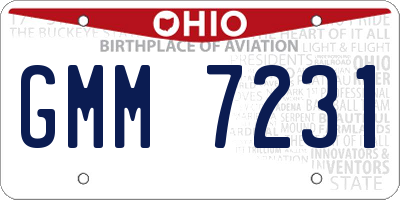 OH license plate GMM7231