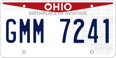 OH license plate GMM7241