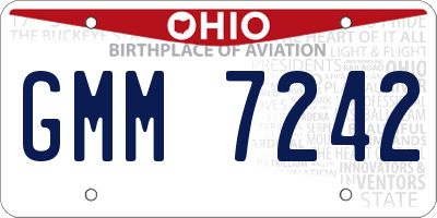 OH license plate GMM7242