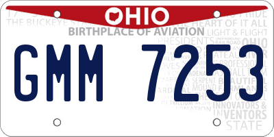 OH license plate GMM7253
