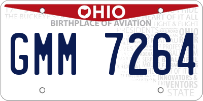 OH license plate GMM7264