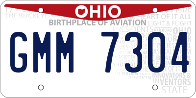 OH license plate GMM7304