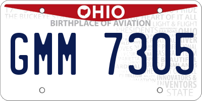 OH license plate GMM7305