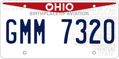OH license plate GMM7320