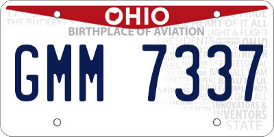 OH license plate GMM7337
