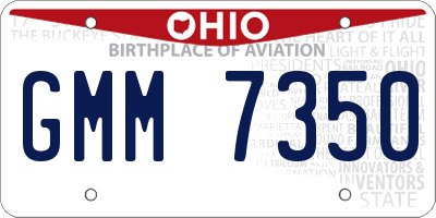 OH license plate GMM7350