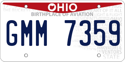 OH license plate GMM7359