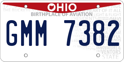 OH license plate GMM7382