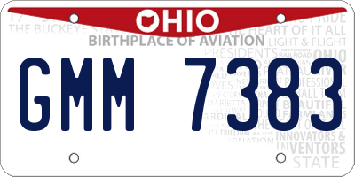 OH license plate GMM7383