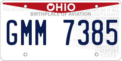 OH license plate GMM7385