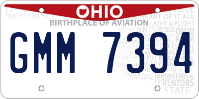 OH license plate GMM7394