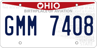 OH license plate GMM7408