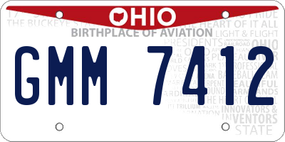 OH license plate GMM7412