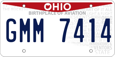 OH license plate GMM7414