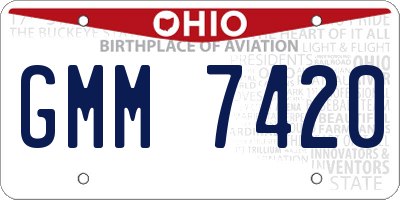 OH license plate GMM7420