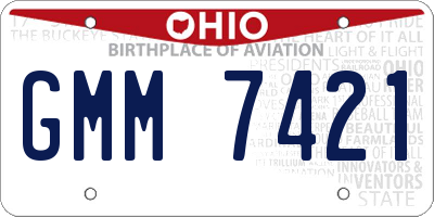 OH license plate GMM7421
