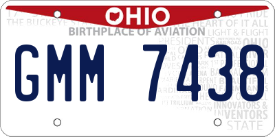 OH license plate GMM7438
