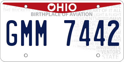 OH license plate GMM7442
