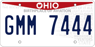 OH license plate GMM7444