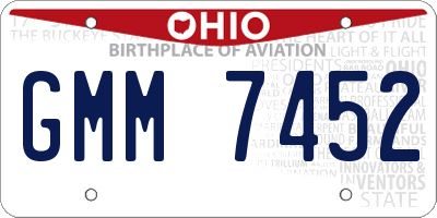 OH license plate GMM7452