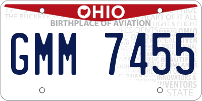 OH license plate GMM7455