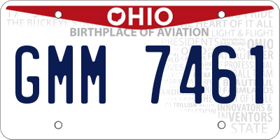OH license plate GMM7461