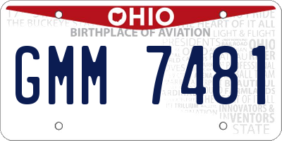 OH license plate GMM7481