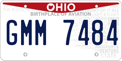 OH license plate GMM7484