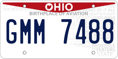 OH license plate GMM7488