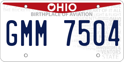 OH license plate GMM7504