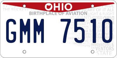 OH license plate GMM7510
