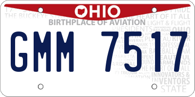 OH license plate GMM7517