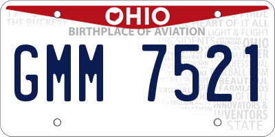 OH license plate GMM7521