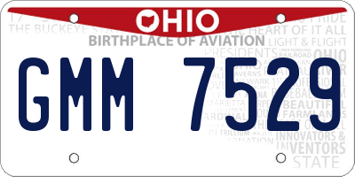 OH license plate GMM7529