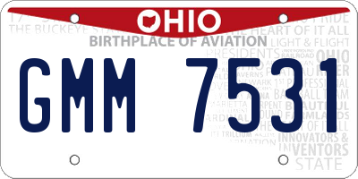 OH license plate GMM7531